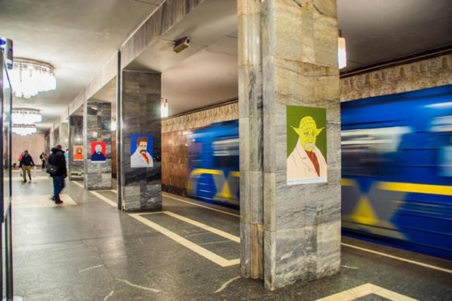 У київській підземці з'явилися незвичайні портрети Шевченка - фото 306823