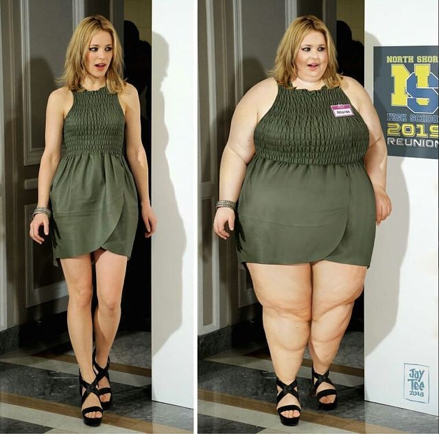 Художник показав, як виглядали б зірки, маючи пишні форми: фотопорівняння - фото 308360