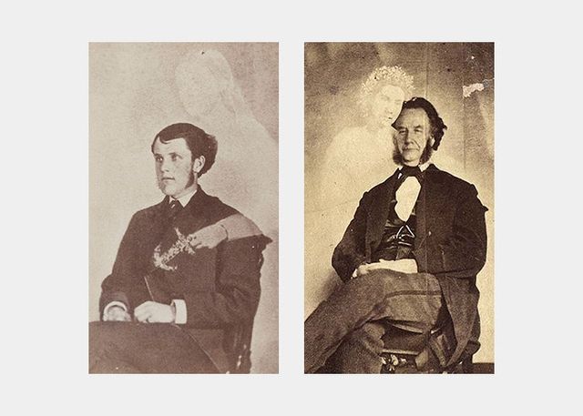 Герберт Вілсон і його 'наречена', 1870 рік. Мозес Доу з 'привидом' асистентки. - фото 314513