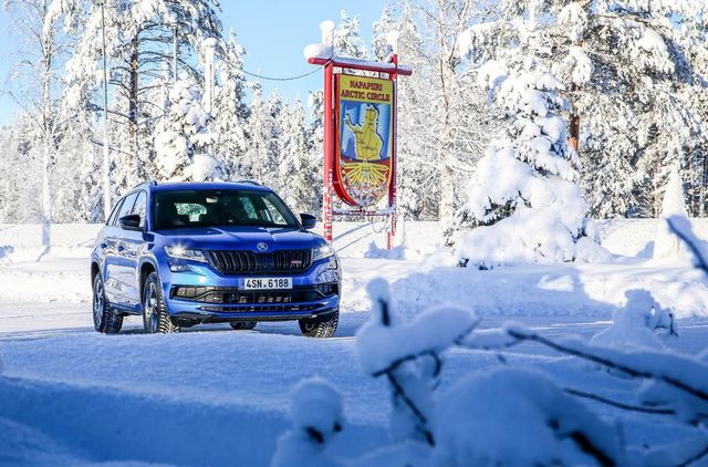 Skoda Kodiaq RS випробували за полярним колом - фото 314628