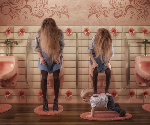 Креативний батько робить оригінальні знімки зі своїми дітьми - фото 316524