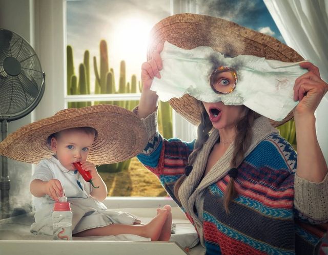 Креативний батько робить оригінальні знімки зі своїми дітьми - фото 316526