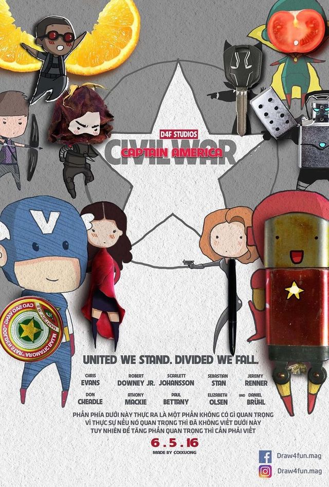 Художник створює кумедні постери з супергероями Marvel з підручних засобів - фото 321565