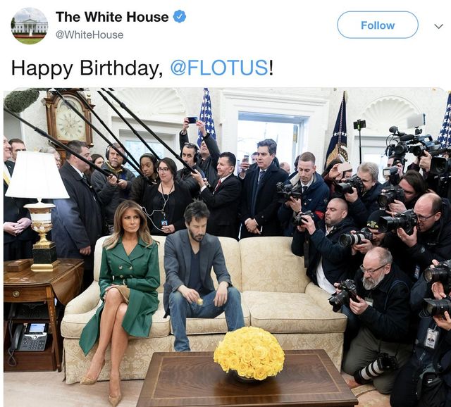 Білий дім привітав Меланію Трамп з днем народження, і це стало мемом - фото 324357