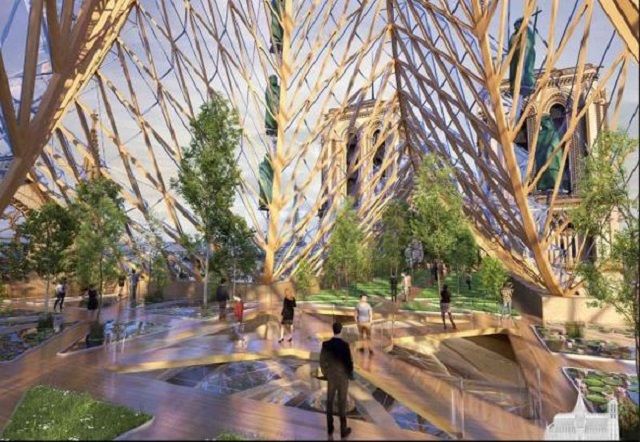 Нотр-Дам пропонують зробити зі скляним дахом: візуалізація - фото 327085