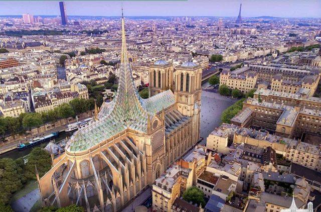 Нотр-Дам пропонують зробити зі скляним дахом: візуалізація - фото 327088