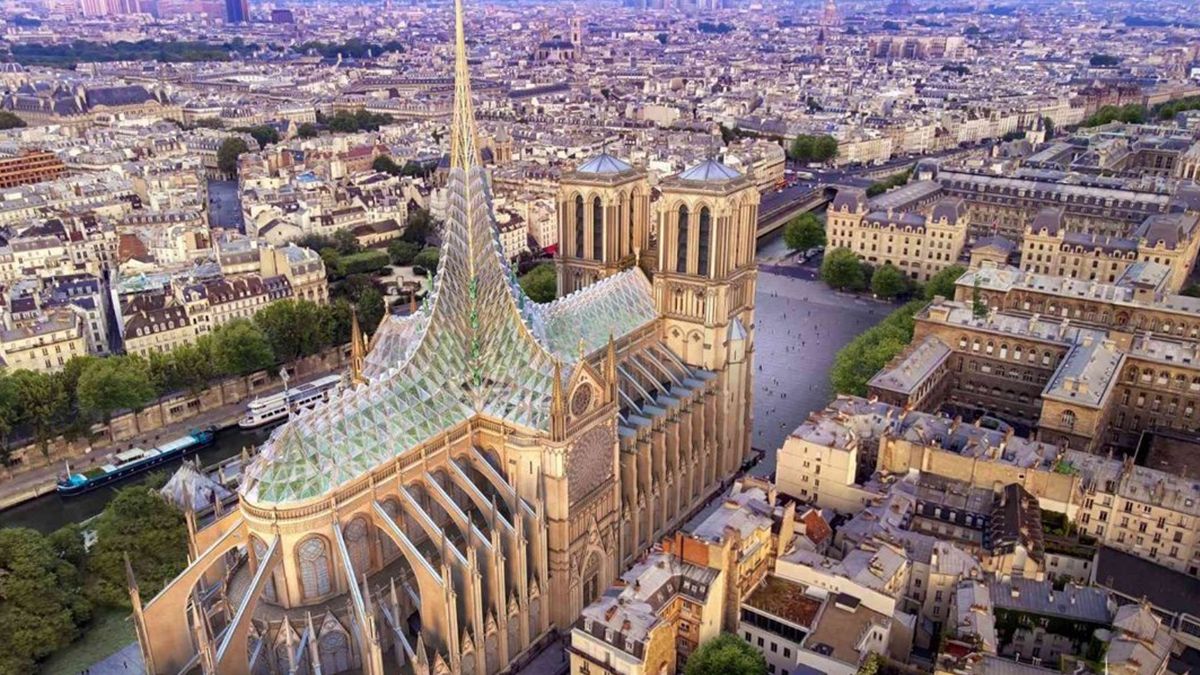 Нотр-Дам пропонують зробити зі скляним дахом: візуалізація