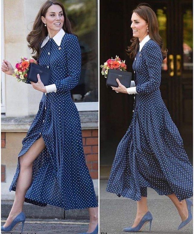 Кейт Міддлтон з'явилася у сукні з дуже глибоким розрізом - фото 327843