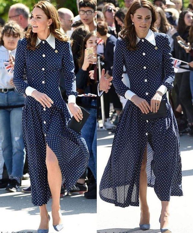 Кейт Міддлтон з'явилася у сукні з дуже глибоким розрізом - фото 327844