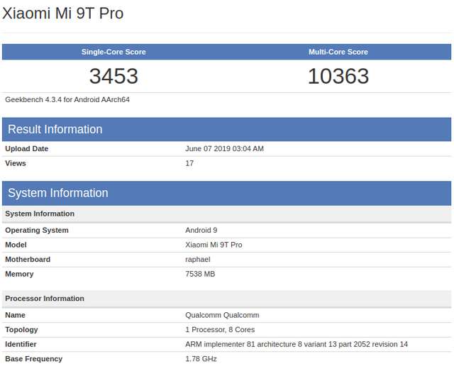 Xiaomi Mi 9T Pro показав пристойний результат - фото 332741