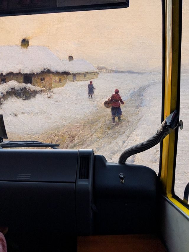 На основі картини Петра Левченко 'Село взимку' 1900 року - фото 335511