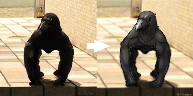 'М'язистий' ворон здивував мережу: відеофакт - фото 336187