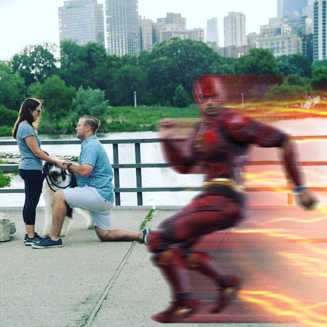 Бігун зіпсував фото заручин і став героєм фотожаб: епічні меми - фото 338193