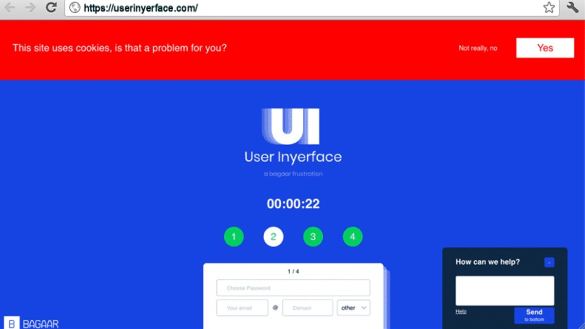 Створено сайт, у якому втілено найгірші елементи сучасного веб-дизайну