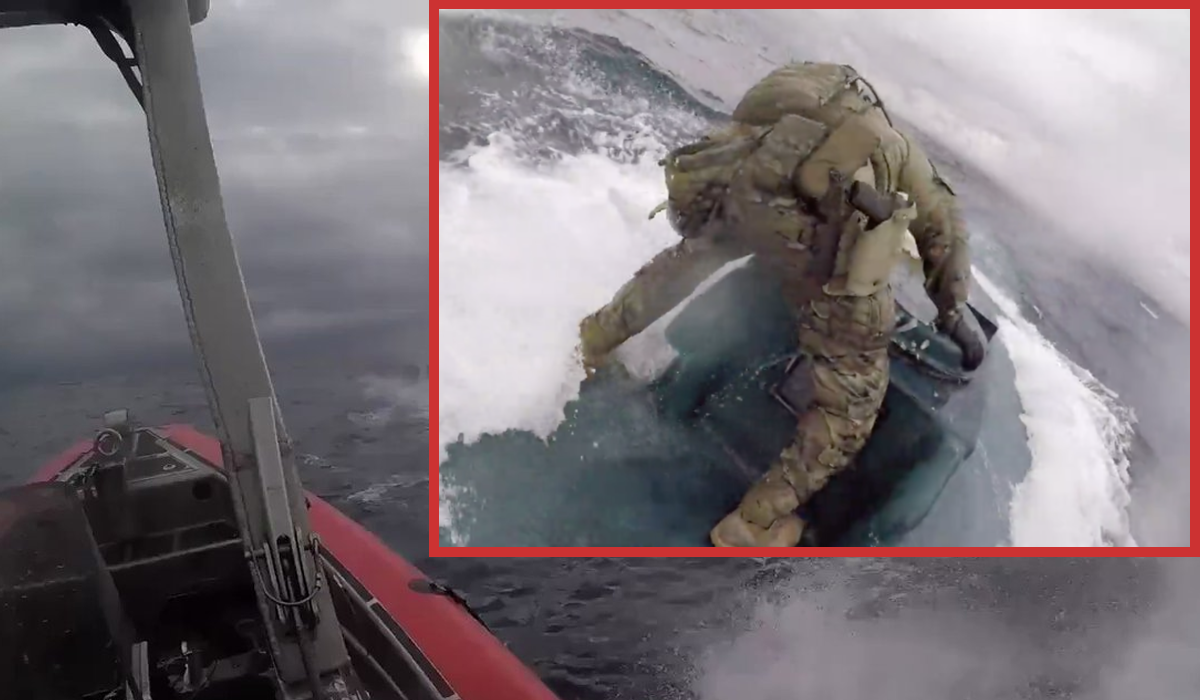 Вірусне відео, як берегова охорона США взяла на абордаж підводний човен з кокаїном