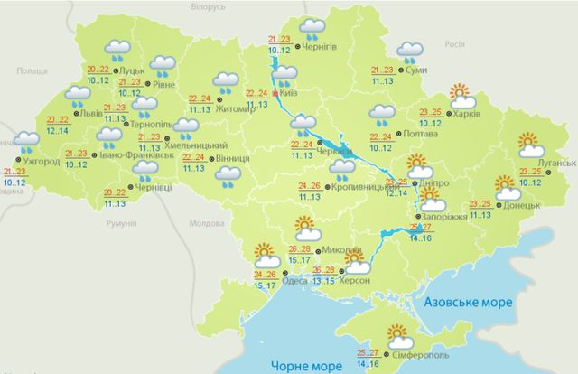 Погода в Україні 14 липня: на заході та півночі очікуються грози - фото 340641