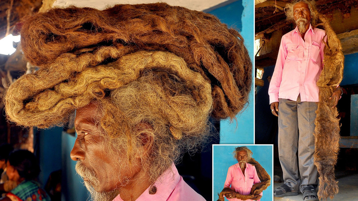 До 63 років Сакал Дев Тудду відростив аномально довге волосся - фото 1