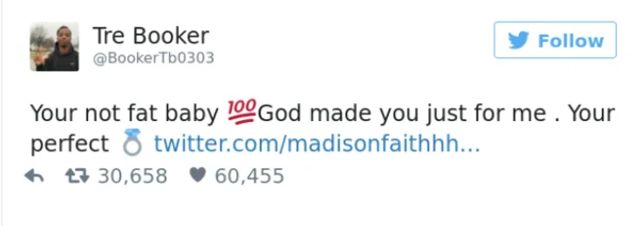 Цю дівчину назвали товстою у коментарях, але її хлопець дав кривдникові гідну відповідь - фото 345462