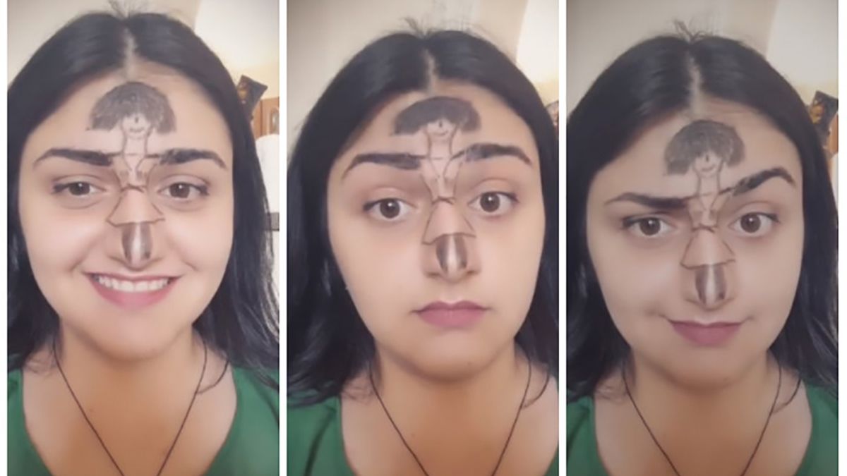 Дівчина гіпнотично танцює бровами під музику (відео)