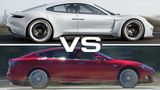 Tesla vs Porsche: у мережі показали на відео змагання електрокарів