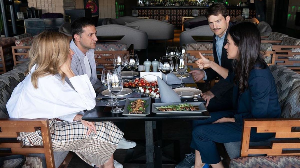 Зустріч Володимира та Олени Зеленських з Мулою Куніс та Ештоном Кутчером - фото 1