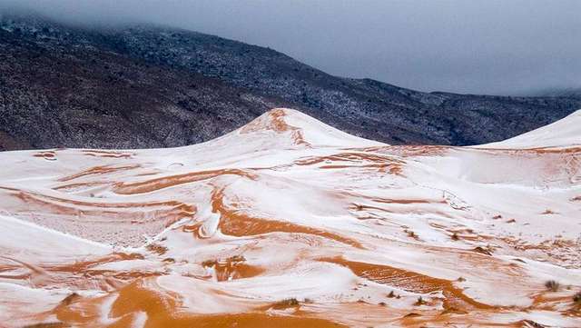 Неймовірні пейзажі засніженої пустелі Сахара - фото 360671