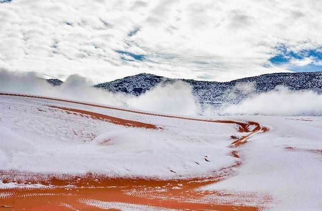 Неймовірні пейзажі засніженої пустелі Сахара - фото 360676