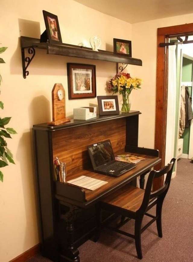 Старі піаніно перетворили у стильні меблі: ідеї для декору - фото 363380