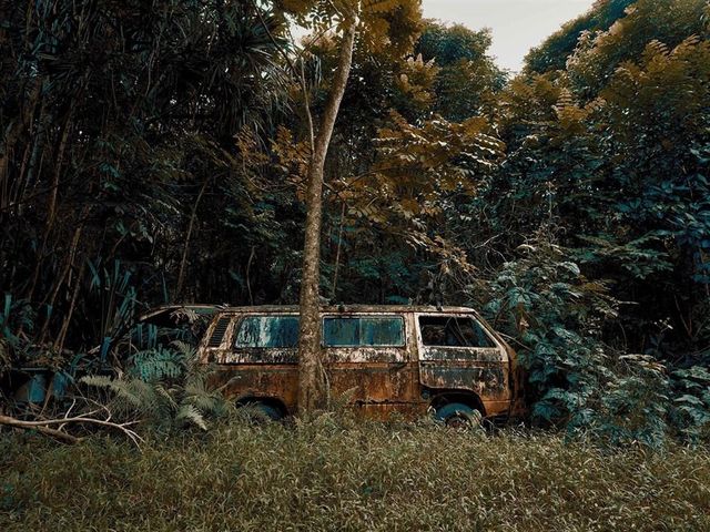 Фотограф знайшов у гавайських лісах занедбані авто: ефектні кадри - фото 371260