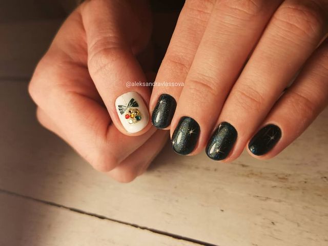 Новорічний манікюр 2020: готові варіанти нігтів на Новий рік у фото - фото 372786