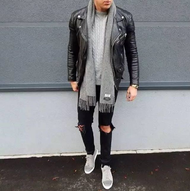 Як і з чим носити чоловічий шарф: 10 модних образів у фото - фото 374284