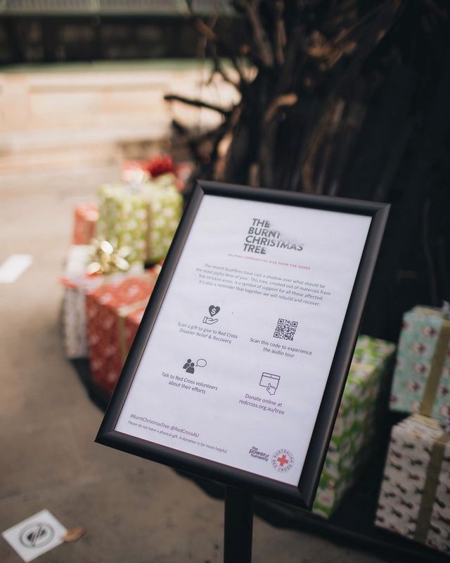 В Австралії поставили ялинку зі спалених гілок, і ось чому - фото 375397