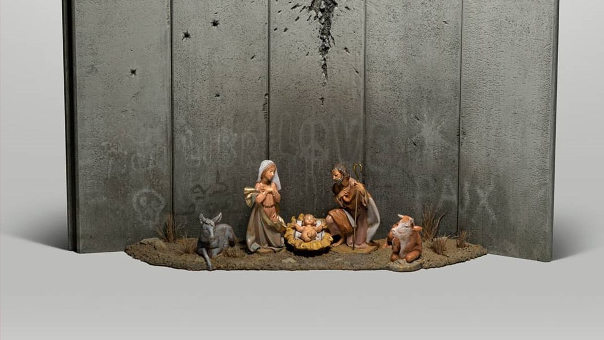 Бенксі представив нову різдвяну роботу у Віфлеємі з незвичайною деталлю: фотофакт