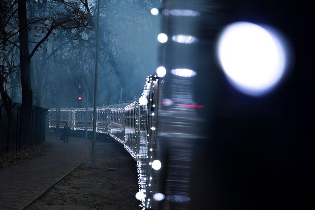 Полярний експрес: у мережі показали атмосферні кадри з дитячої залізниці у Києві - фото 375678