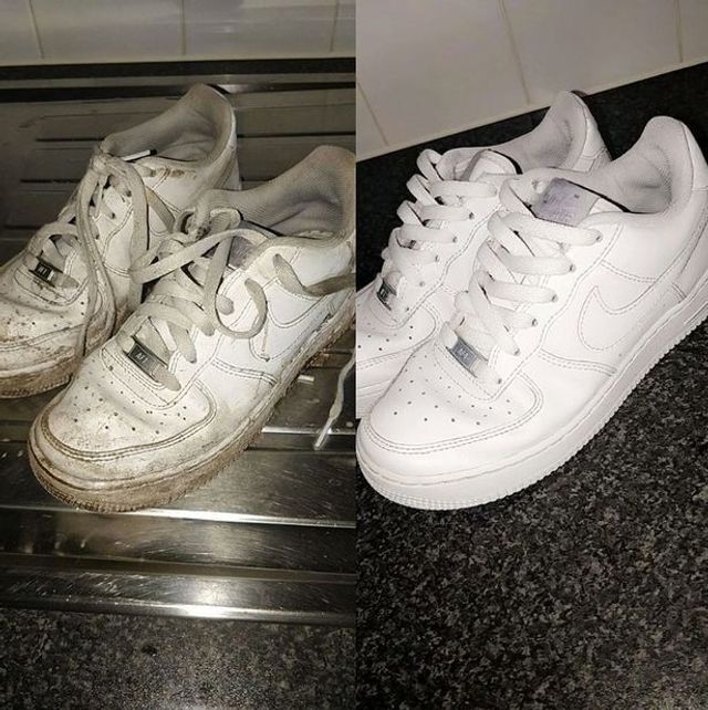 Американка показала, як відчистити білі кросівки, і прославилася в мережі: фотопорівняння - фото 376341