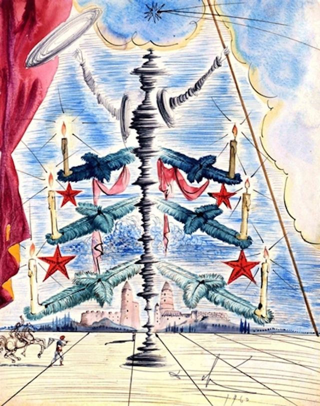 Справжня психоделія: як виглядають різдвяні листівки від Сальвадора Далі - фото 376749