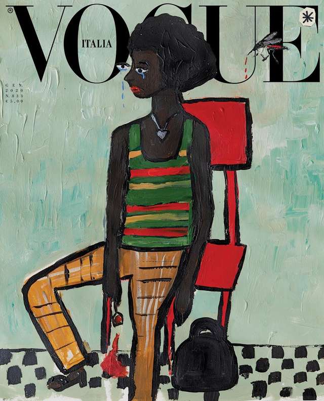 Січневий Vogue Italia вийшов з ілюстраціями замість фото: чому так - фото 377961