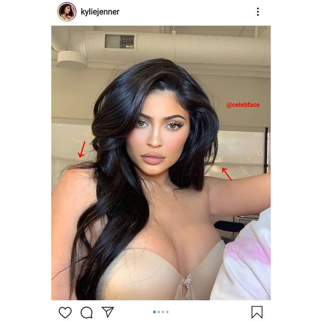 Не такі ідеальні форми: Кайлі Дженнер упіймали на фотошопі - фото 379173