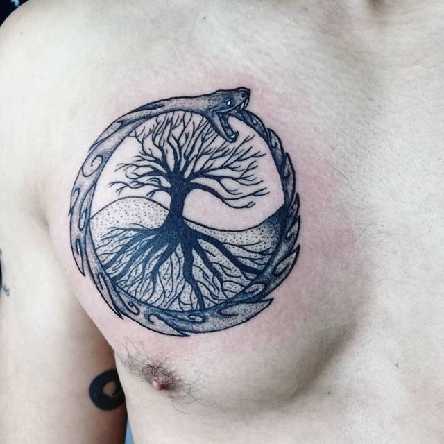 Модні чоловічі татуювання 2020: ТОП 50 ідей та прикладів тату у фото - фото 381627