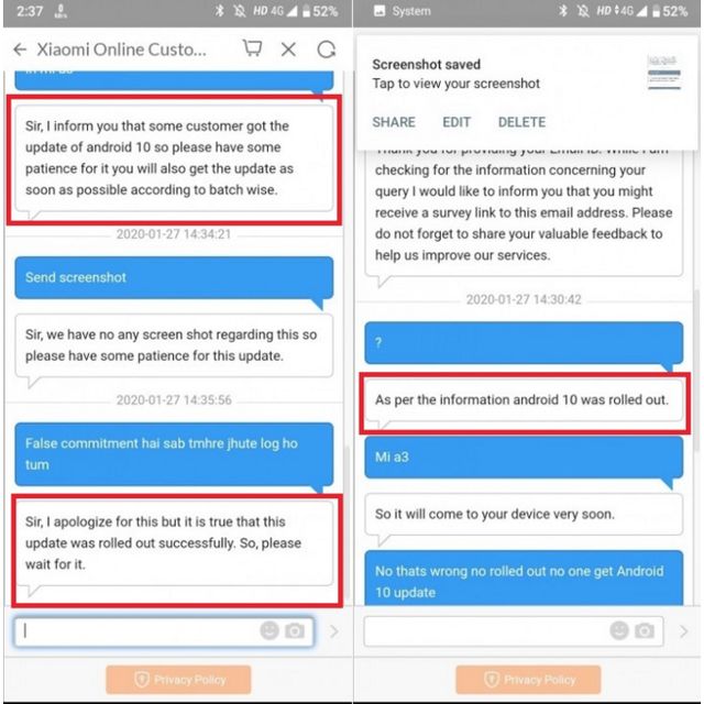 Xiaomi знову затримує вихід Android 10 для Mi A3 - фото 383952
