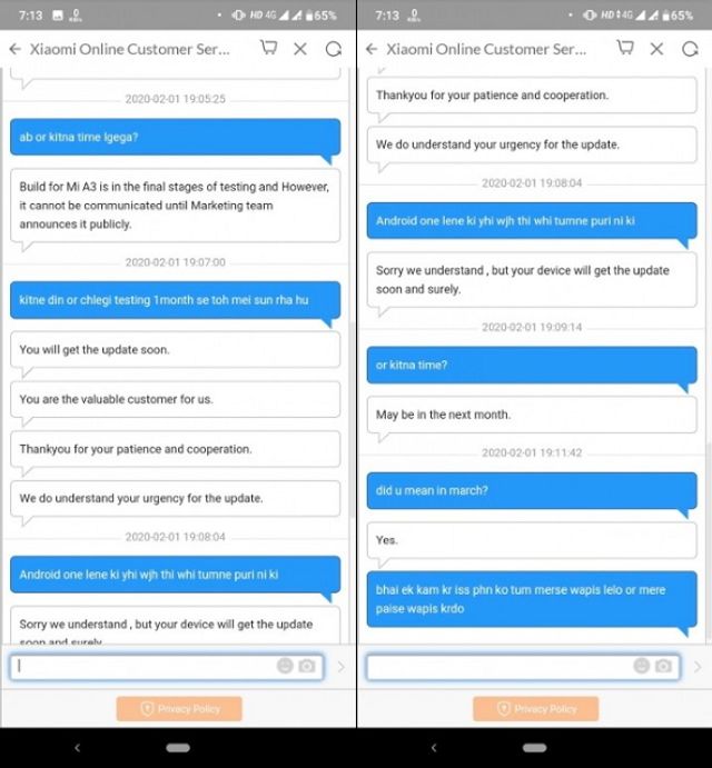 Xiaomi знову затримує вихід Android 10 для Mi A3 - фото 383953