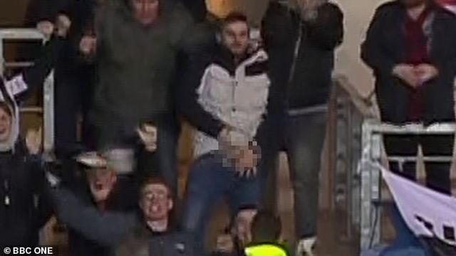 Вболівальник захопився святкуванням перемоги своєї команди і дістав пеніс прямо на трибуні - фото 384206