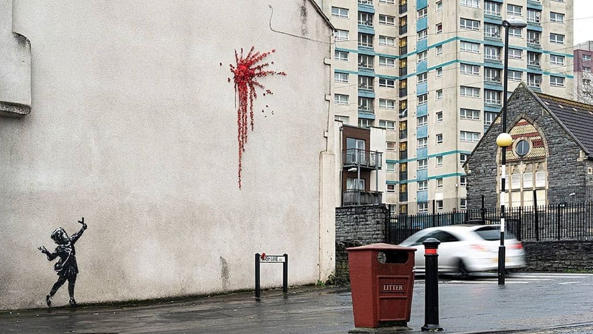 Бенксі представив нову роботу, яку намалював до Дня Валентина: фотофакт