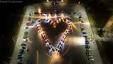 У Запоріжжі створили серце з десятків автомобілів: вражаюче фото