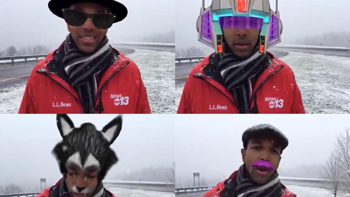 Трансформер, чарівник та єнот: репортер забув відключити фільтри Facebook під час ефіру