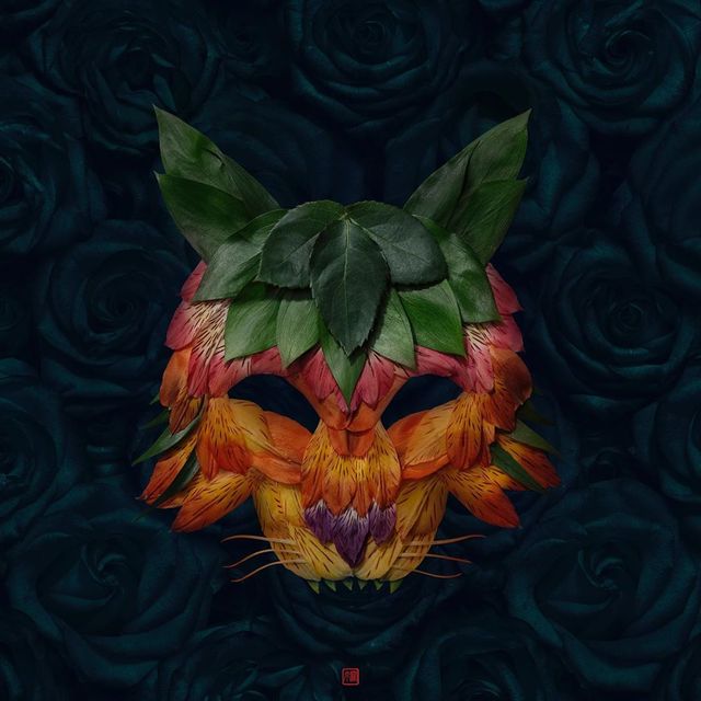 Художник створює неймовірні портрети тварин з квіткових композицій: вражаючі фото - фото 390996