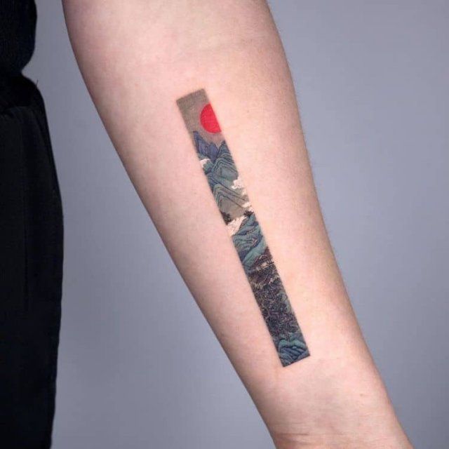 Художниця з Південної Кореї робить незвичайні прямокутні тату (фото) - фото 392162