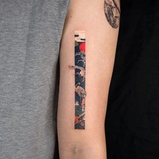 Художниця з Південної Кореї робить незвичайні прямокутні тату (фото) - фото 392170