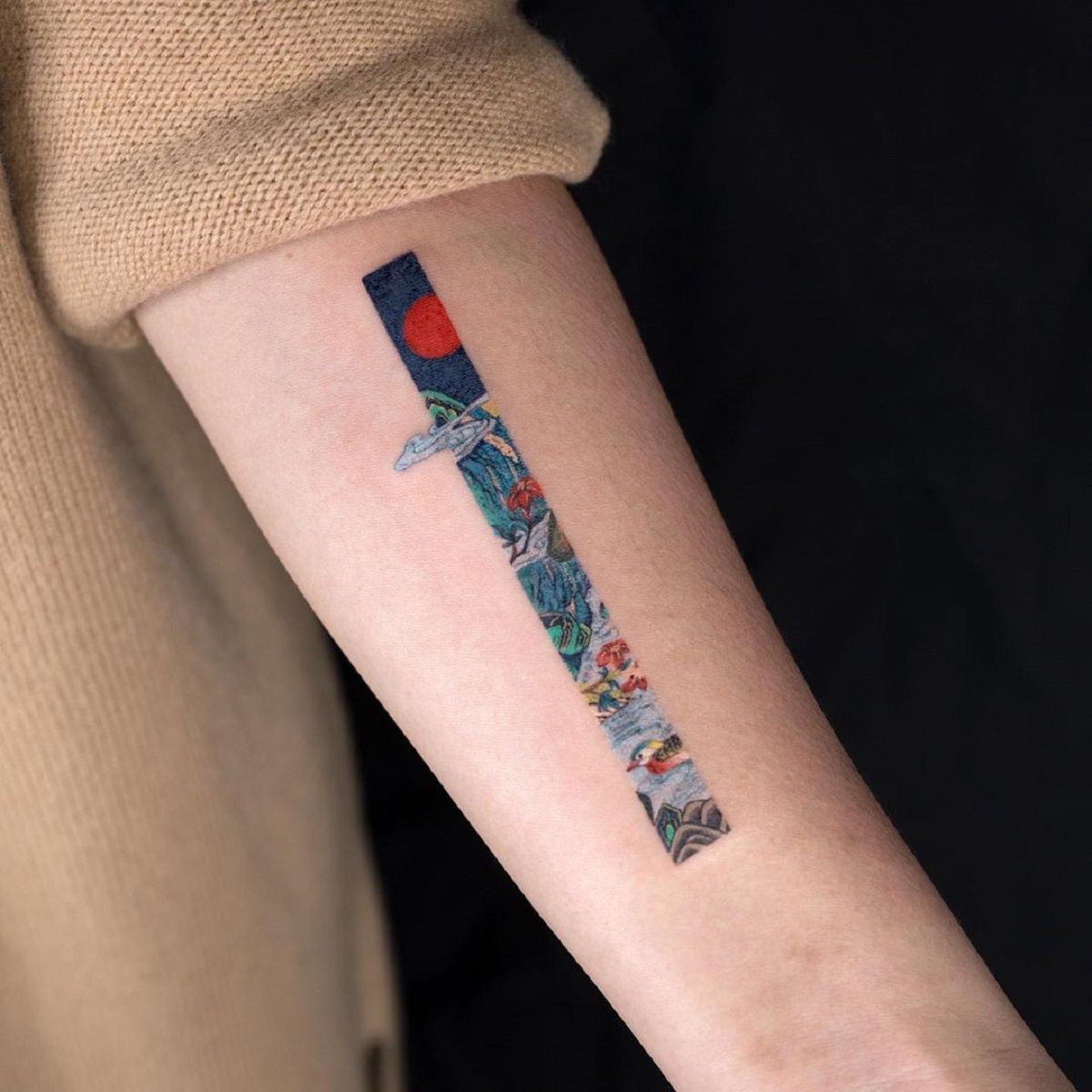 Художниця з Південної Кореї робить незвичайні прямокутні тату (фото)