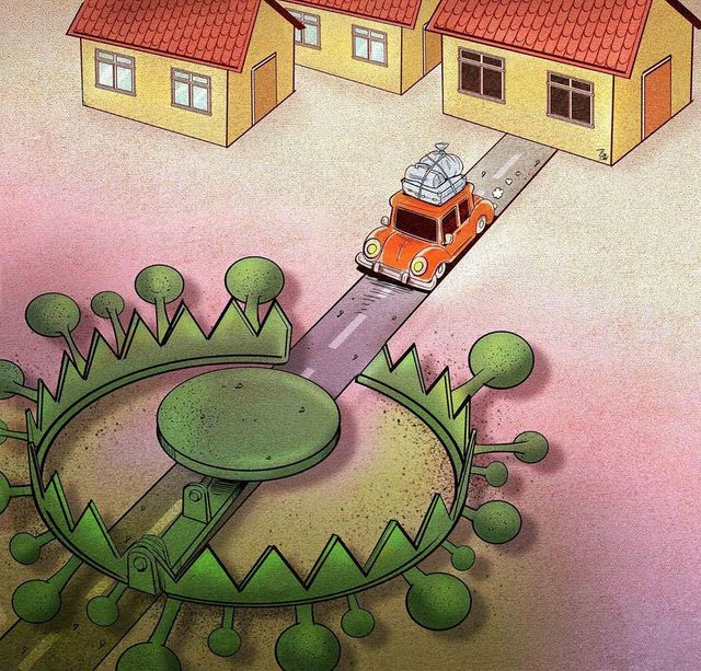 Іранський художник створює круті й актуальні карикатури про коронавірус - фото 395363